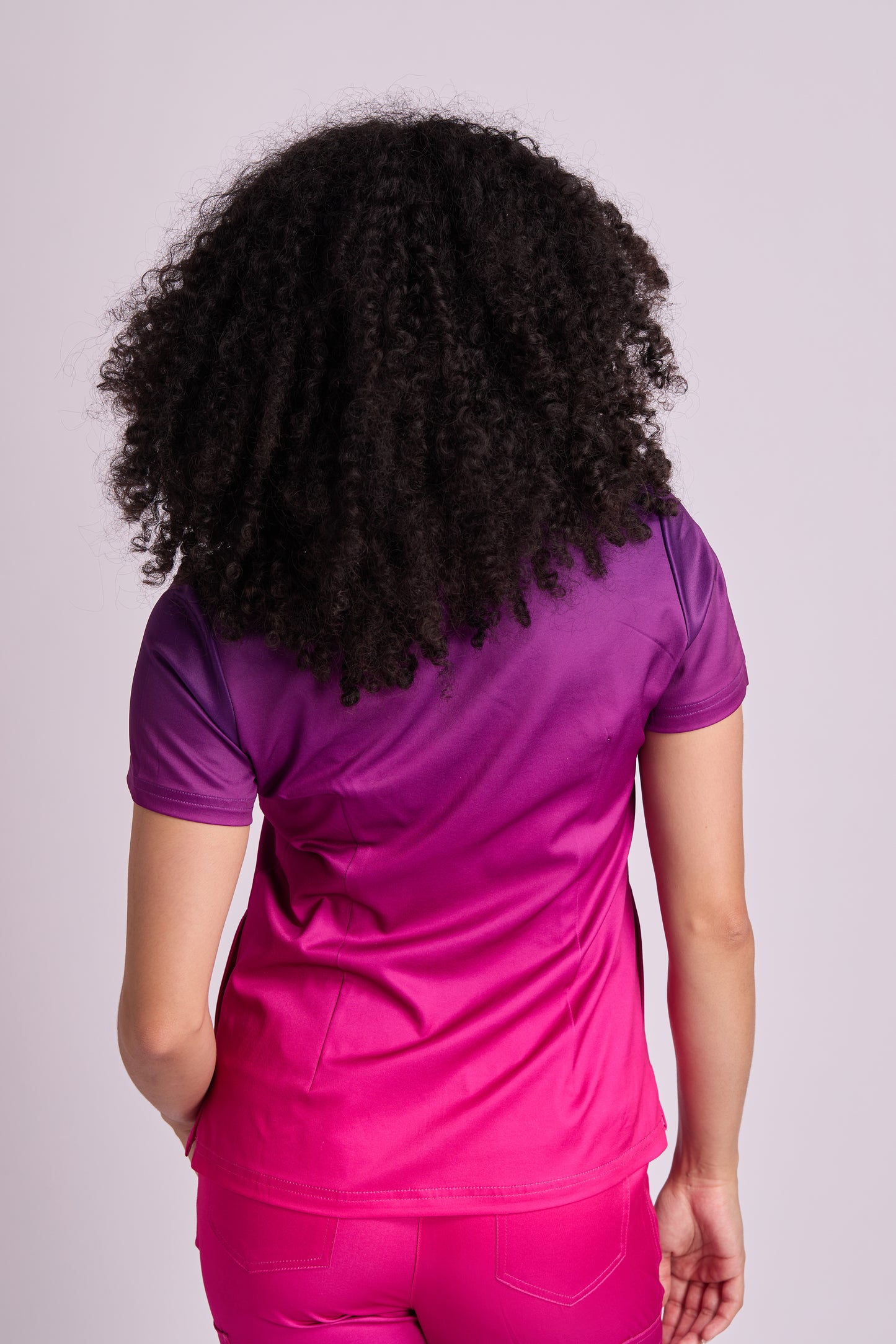 Mary K Two Tone Three Pocket Scrub Top