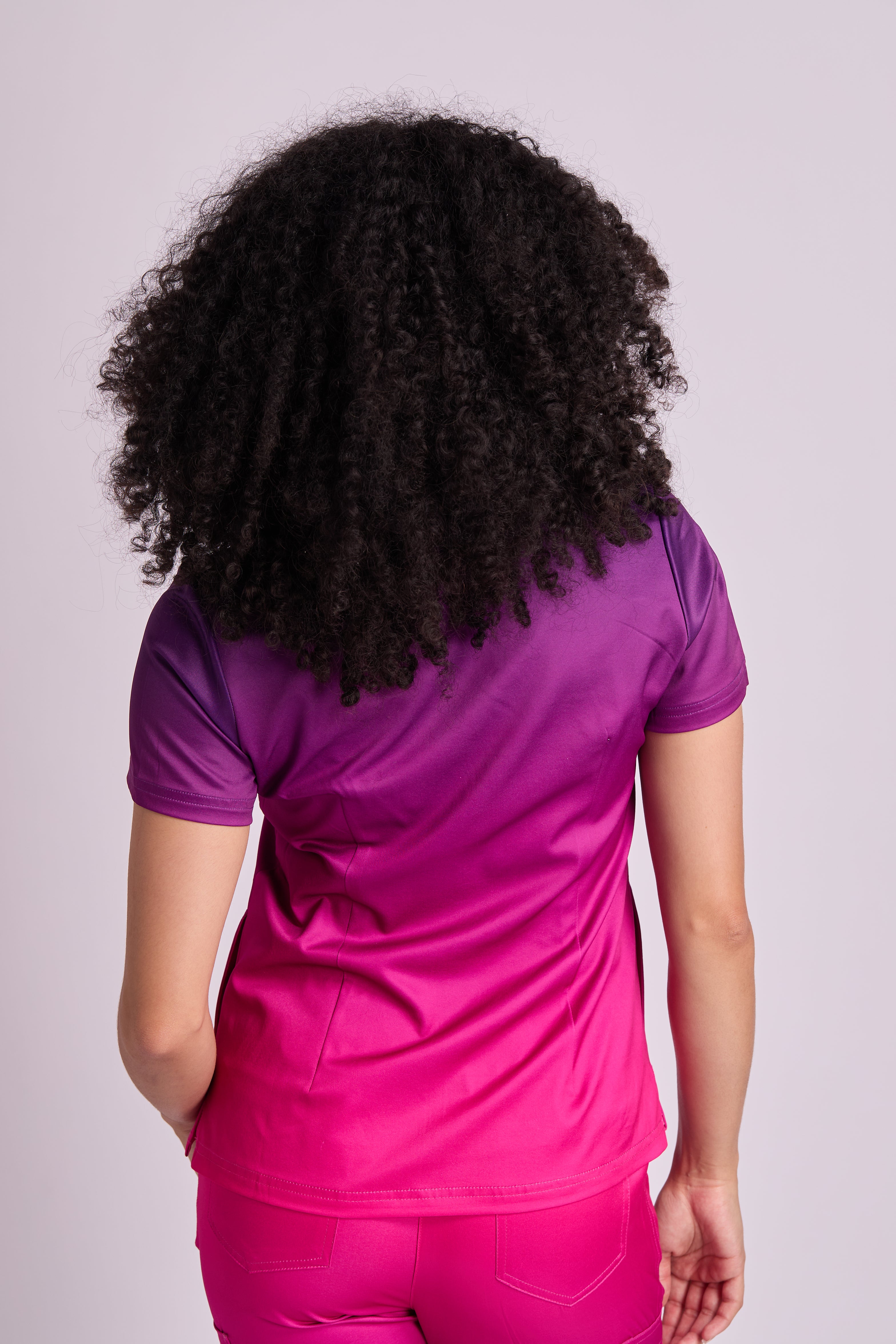 Mary K Two Tone Three Pocket Scrub Top