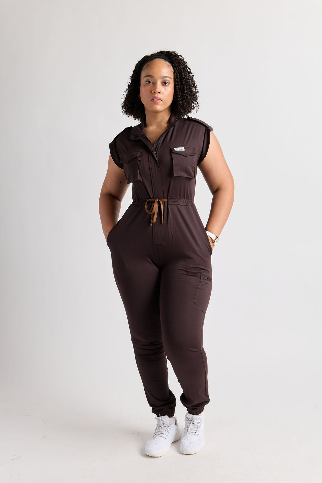 Zuri Six Pocket Scrub Jumpsuit