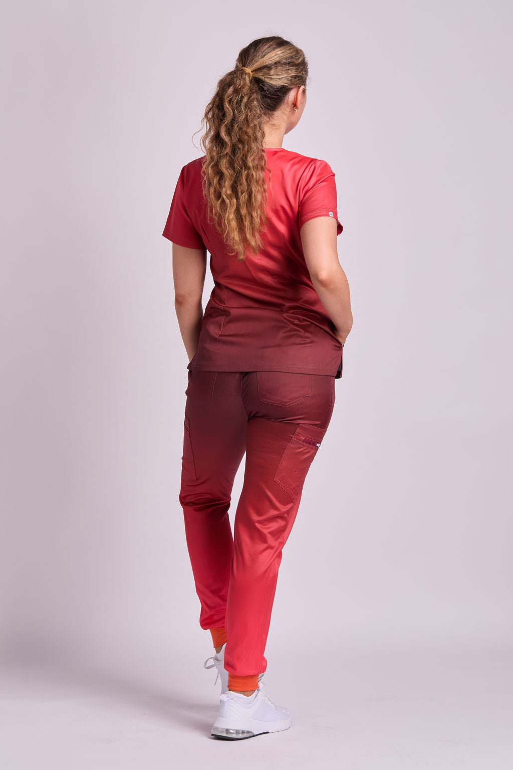 Mary K Two Tone Seven Pocket Jogger Scrub Pants