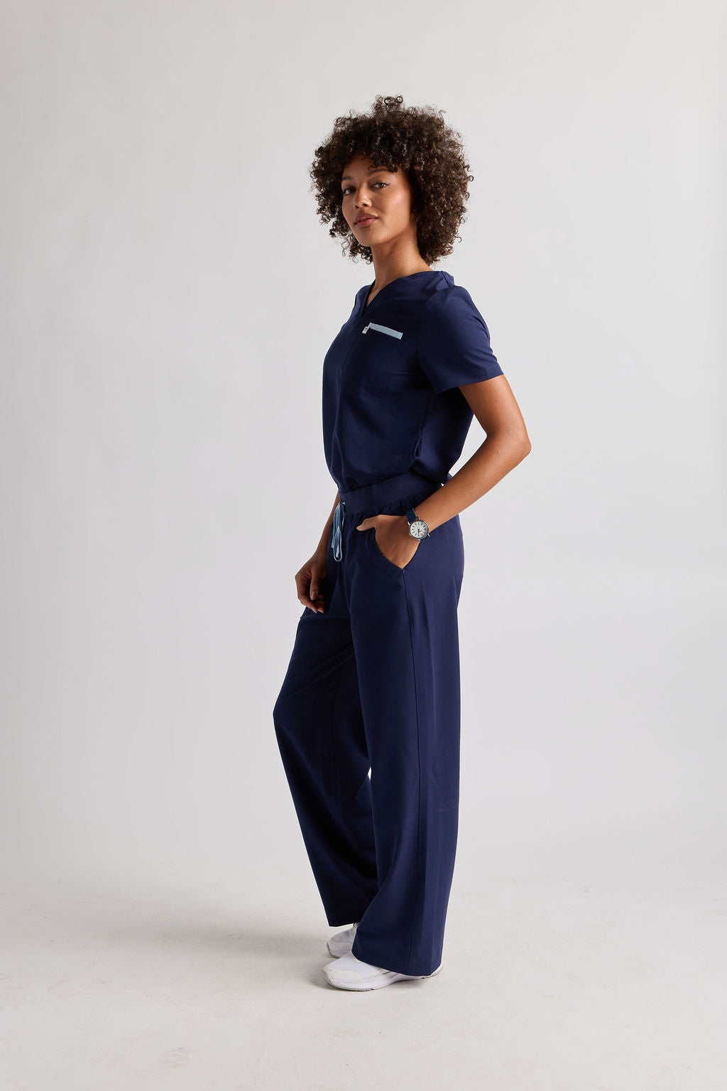 Yara Five Pocket Wide Leg Scrub Pants