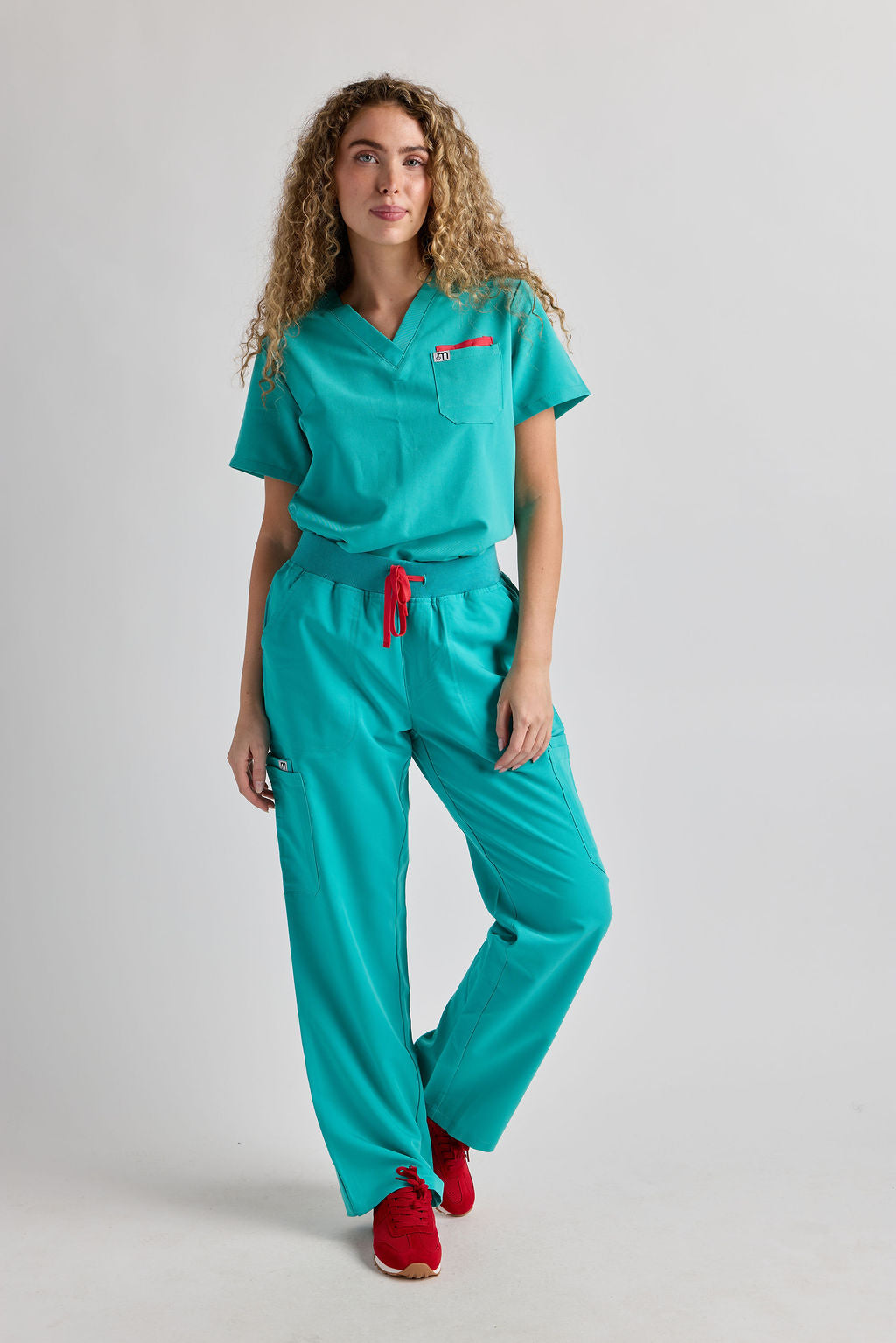 Yara Five Pocket Wide Leg Scrub Pants