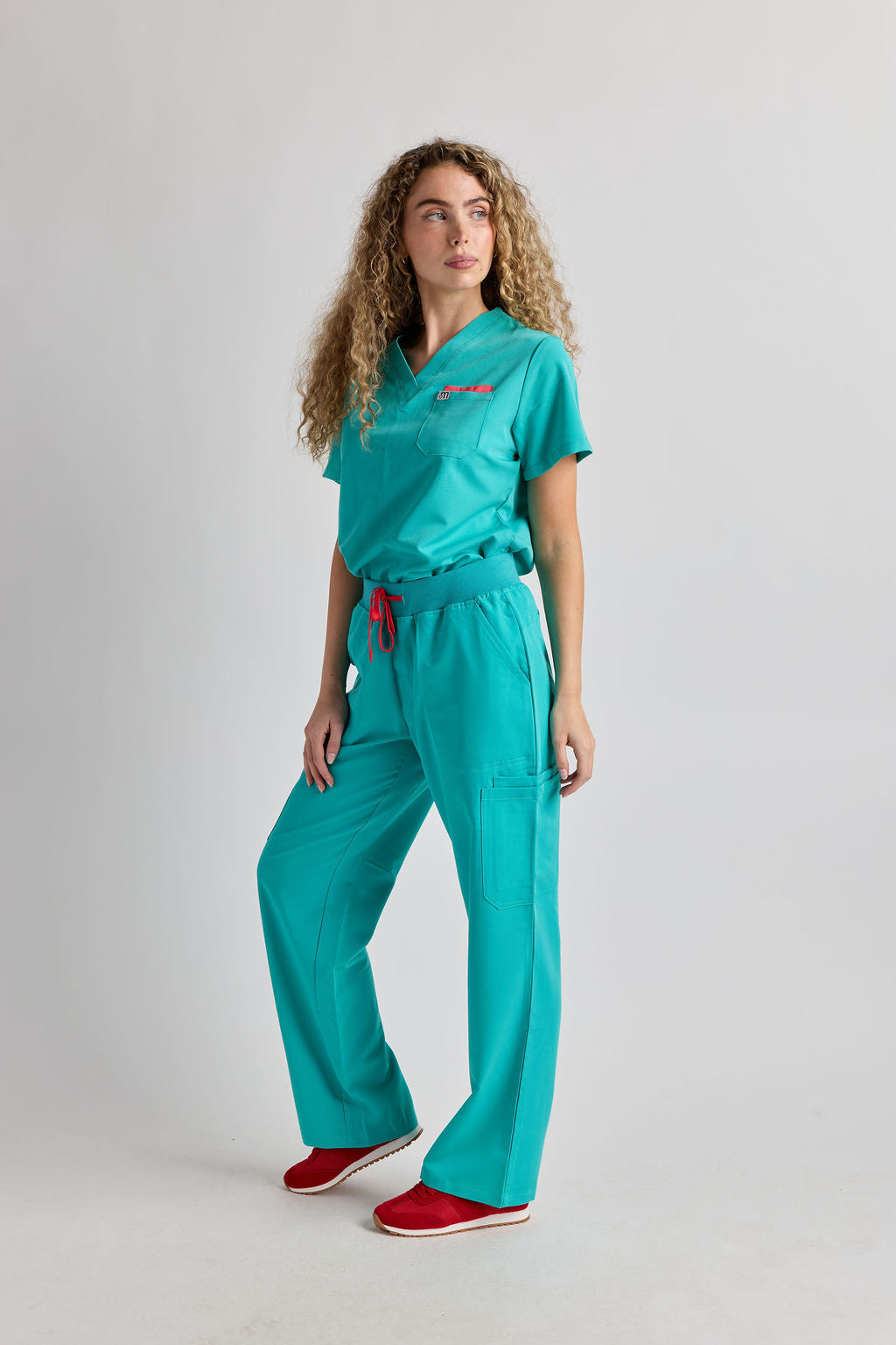 Yara Five Pocket Wide Leg Scrub Pants