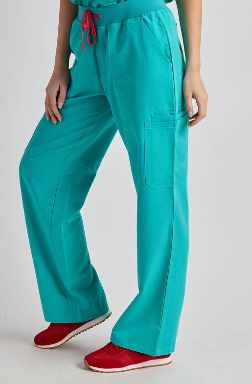 Yara Five Pocket Wide Leg Scrub Pants