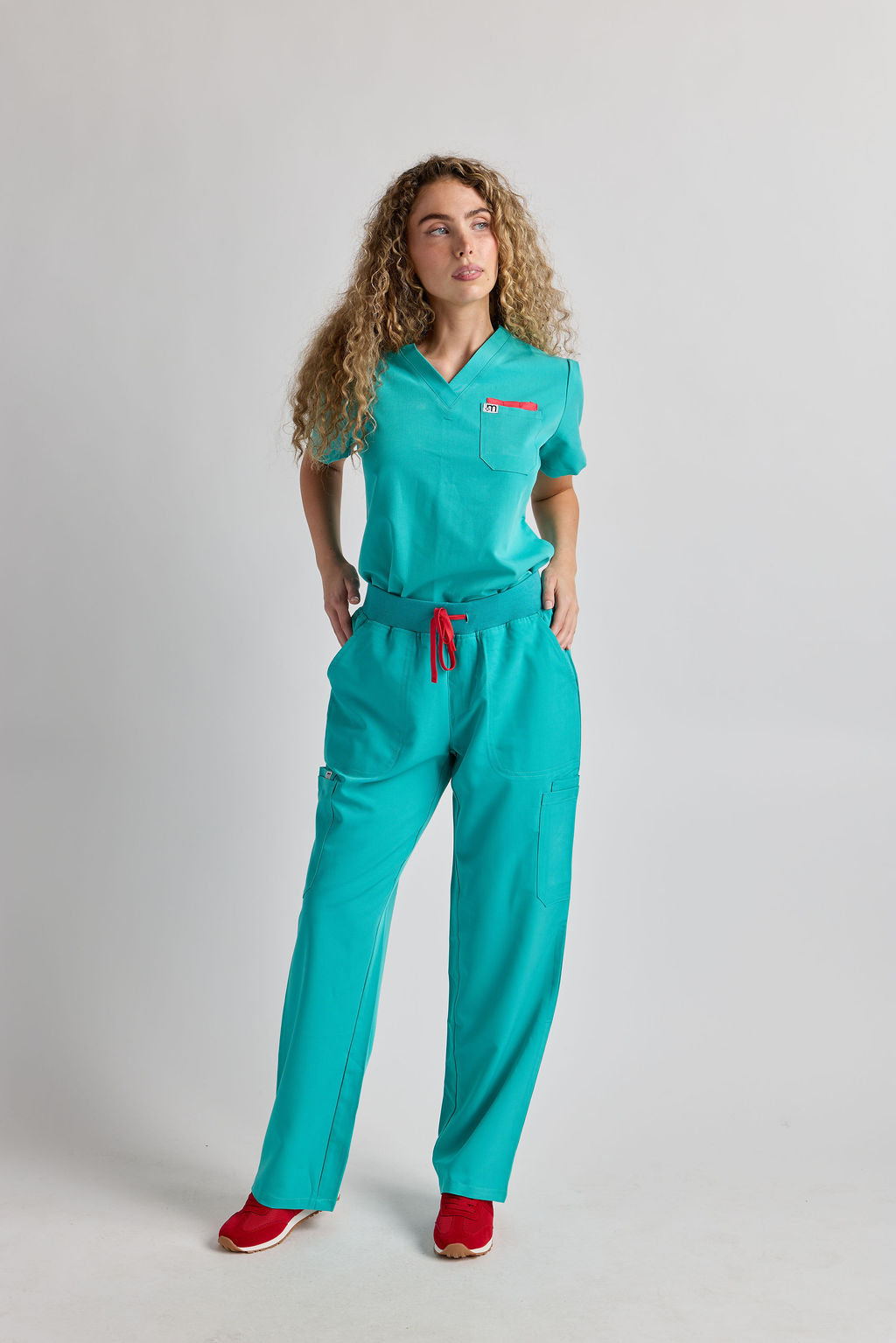Yara Five Pocket Wide Leg Scrub Pants