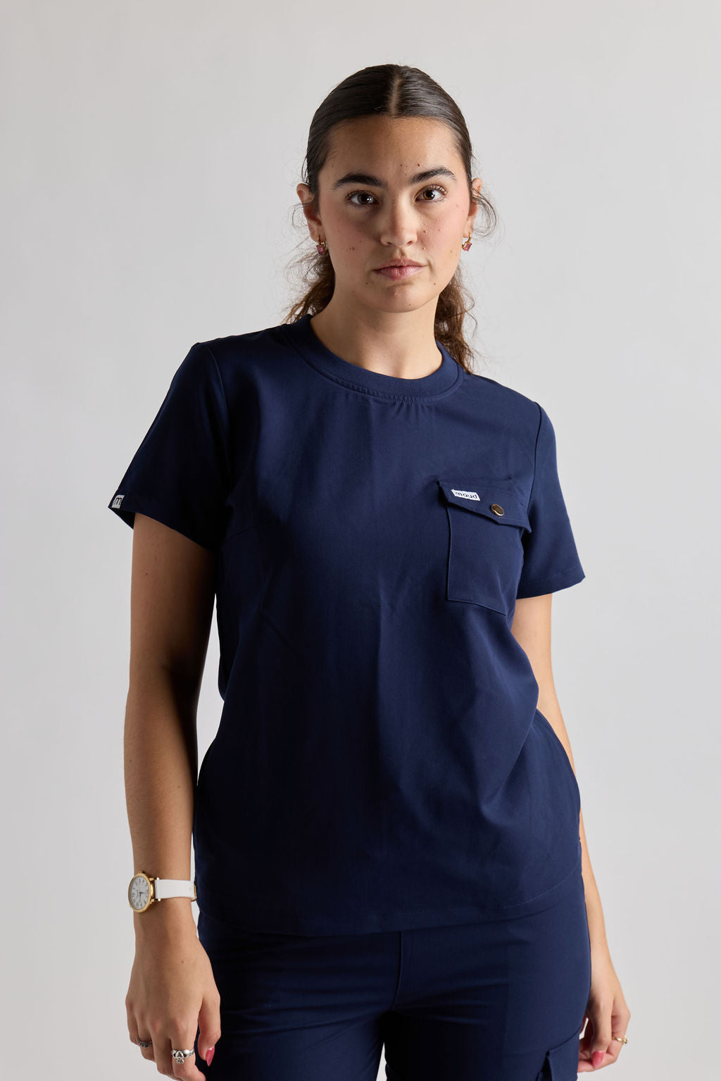 Mary K Three Pocket Scrub Top