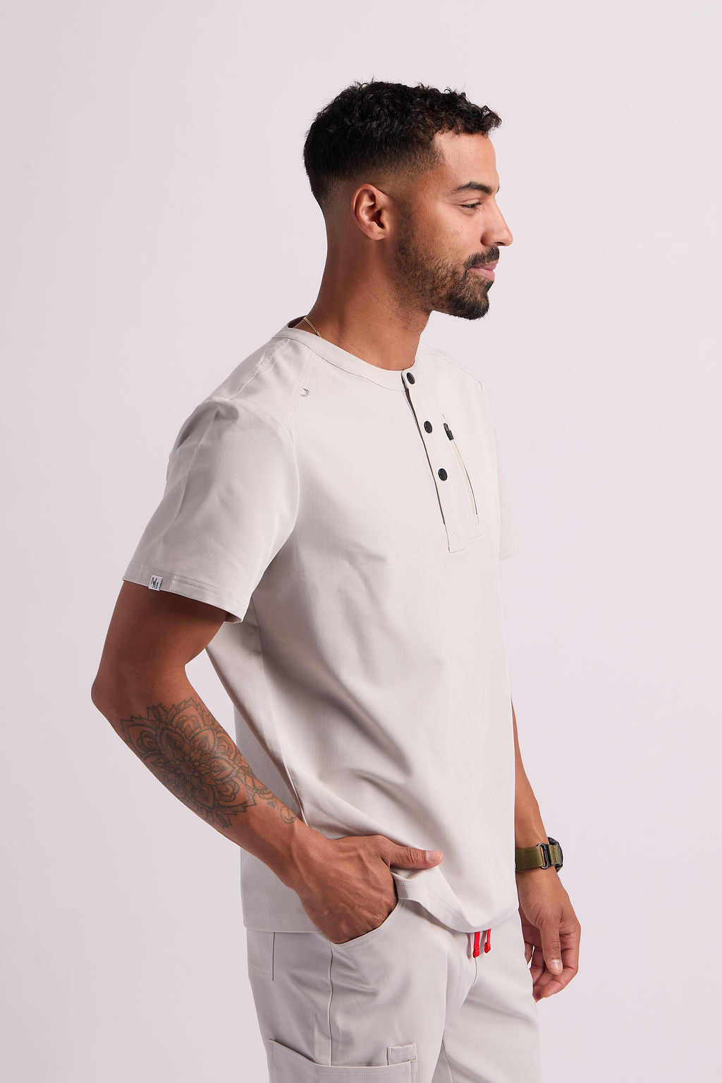 Maud K Button Two Pocket Scrub Set