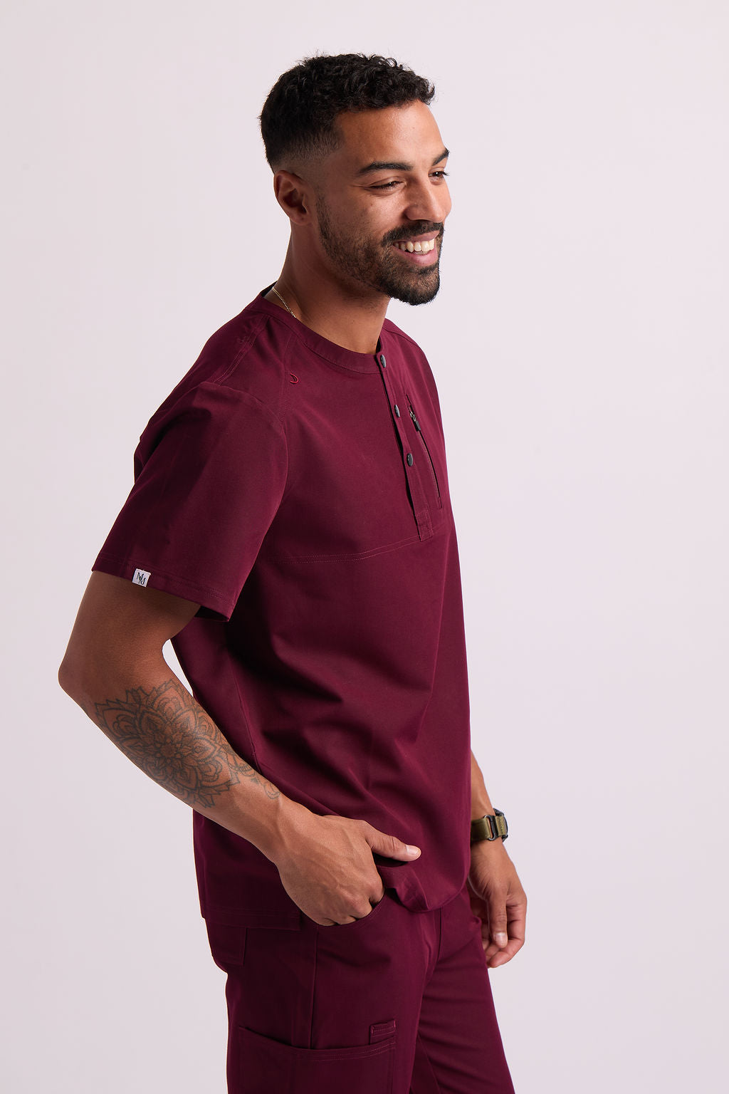 Maud K Button Two Pocket Scrub Set