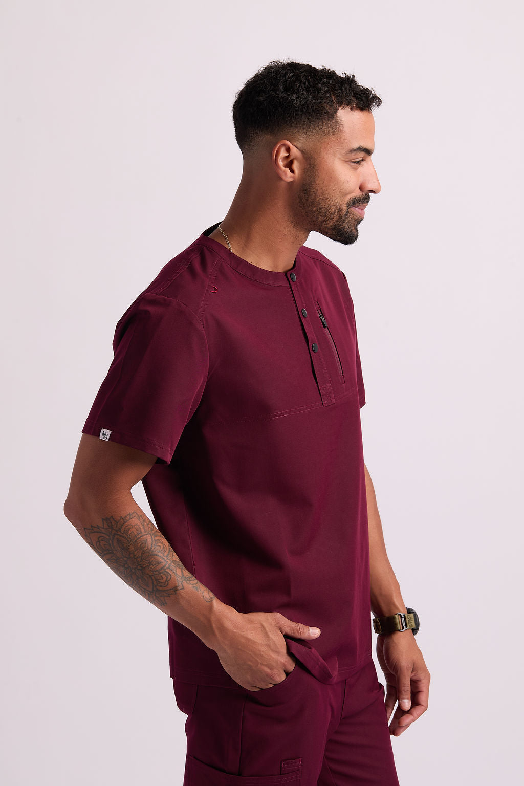 Maud K Button Two Pocket Scrub Set