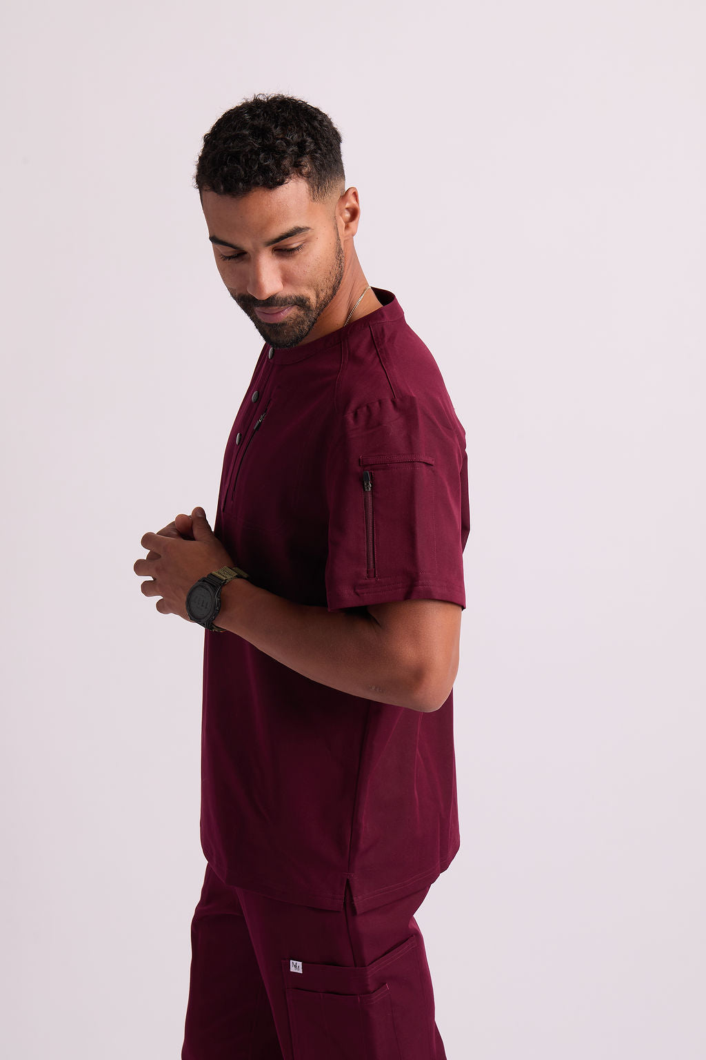 Maud K Button Two Pocket Scrub Set