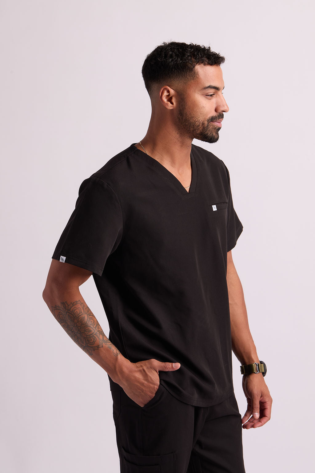 Maud C One Pocket Scrub Top