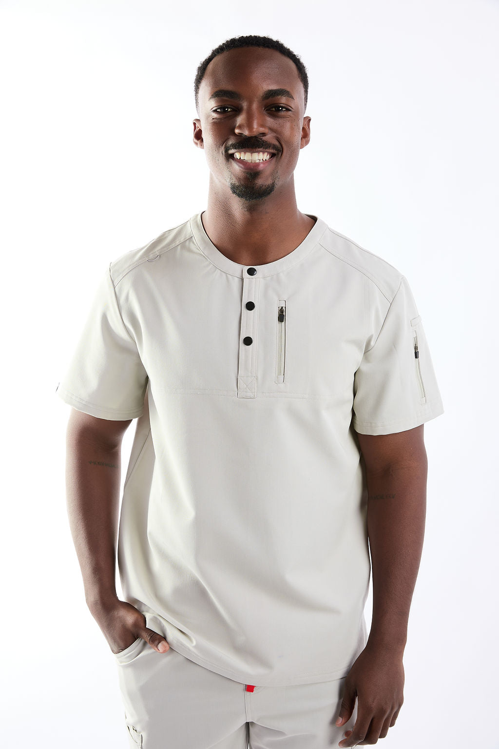 Maud K Button Two Pocket Scrub Set