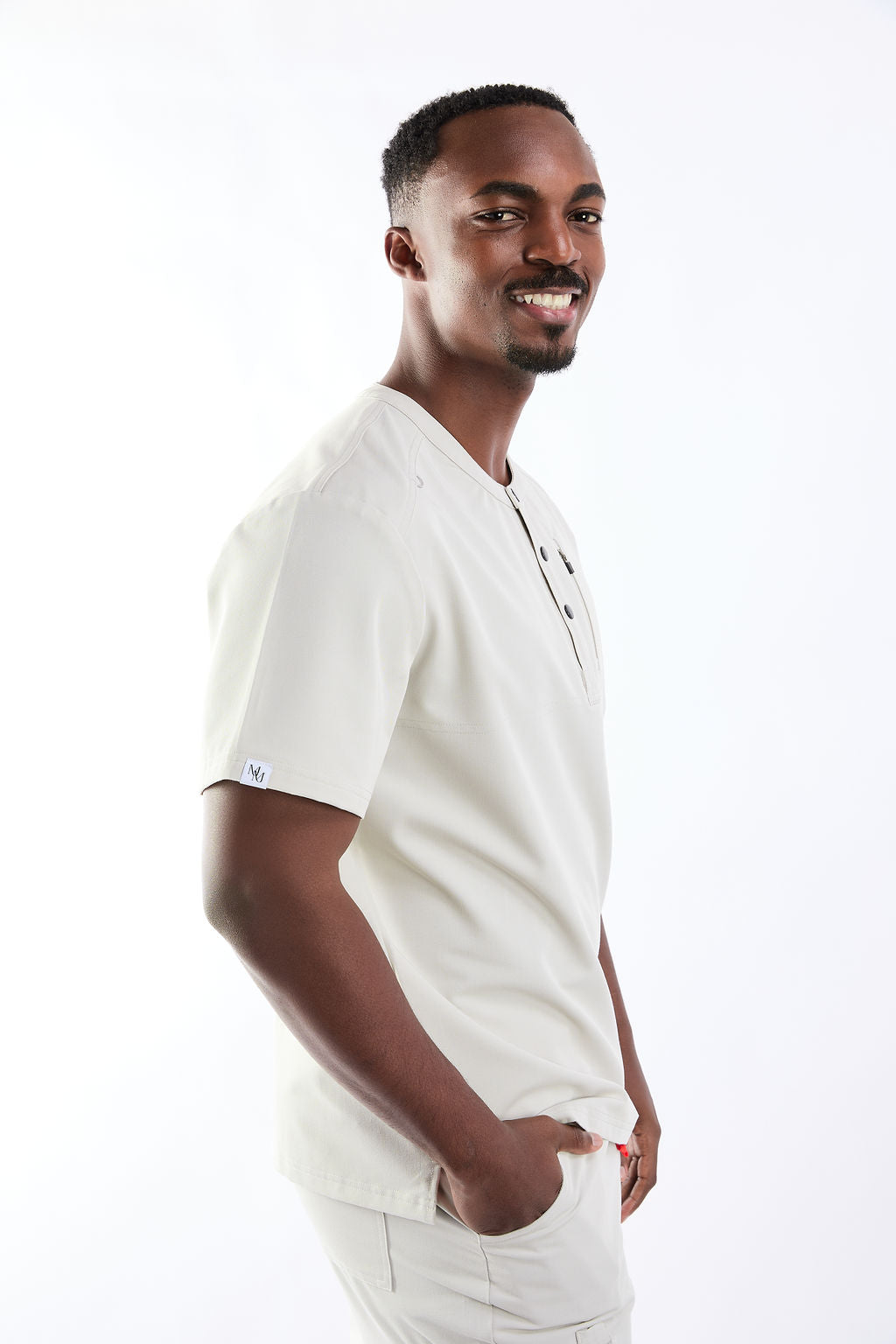 Maud K Button Two Pocket Scrub Set