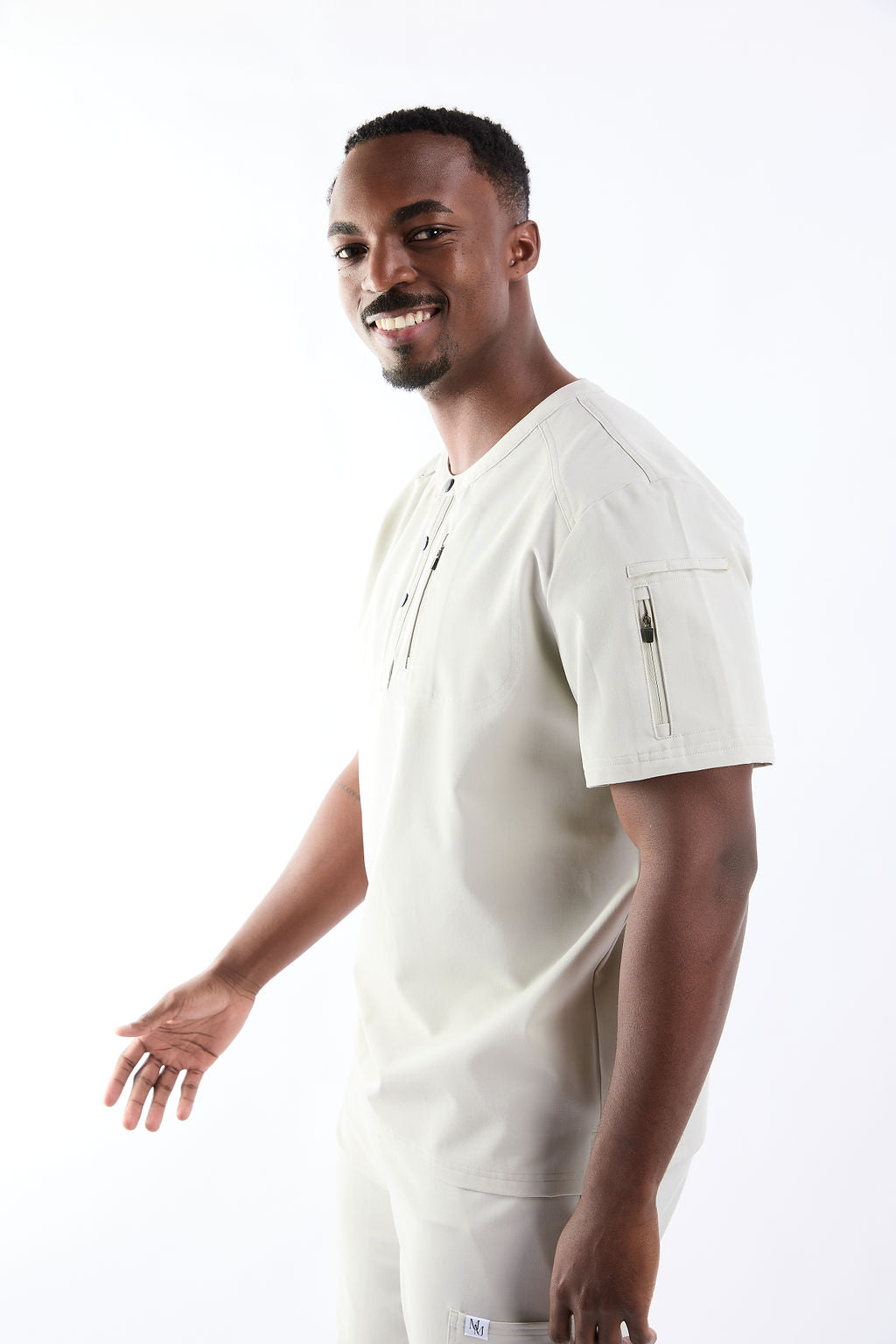 Maud K Button Two Pocket Scrub Set