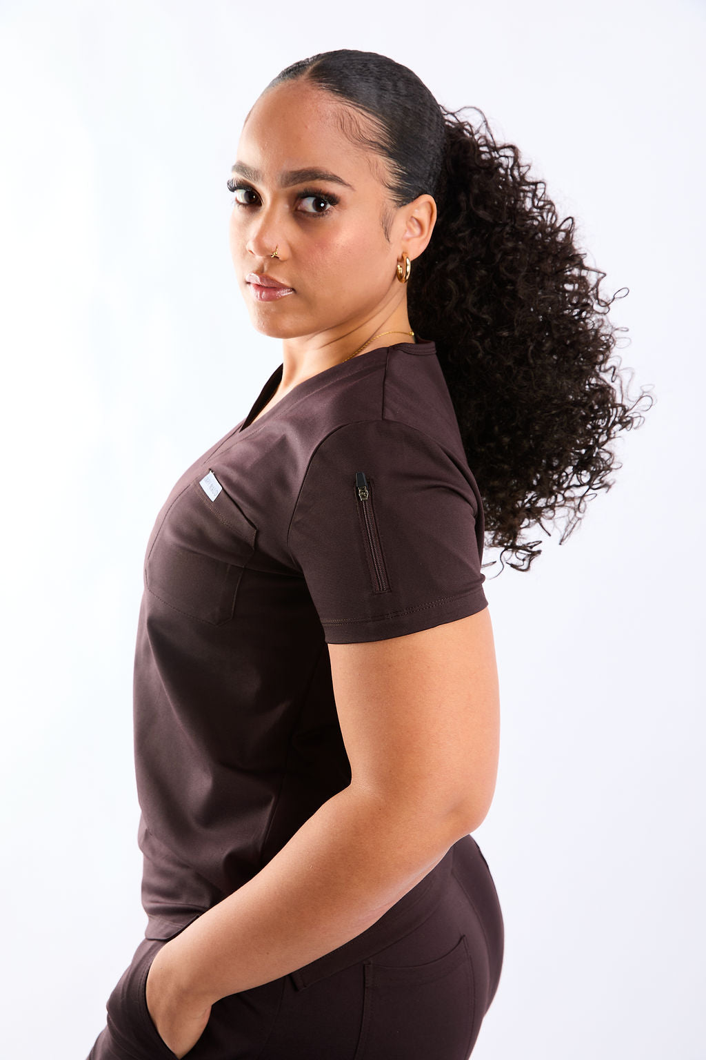 Zuri Two Pocket Scrub Top