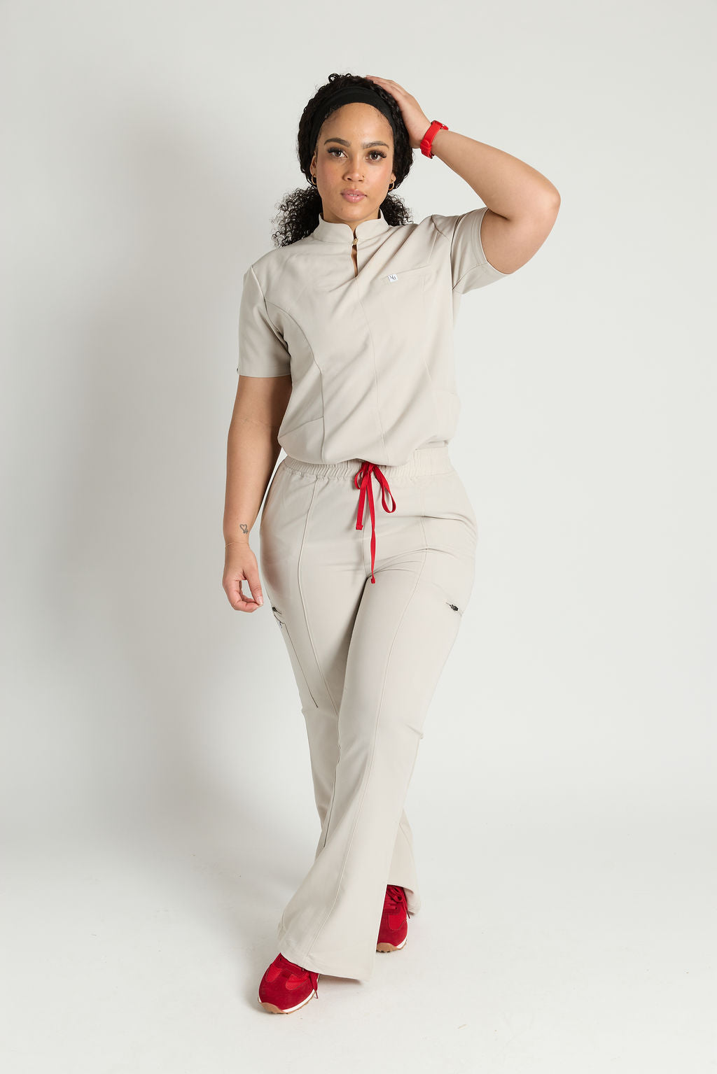 Azora Seven Pocket Boot Cut Scrub Pants