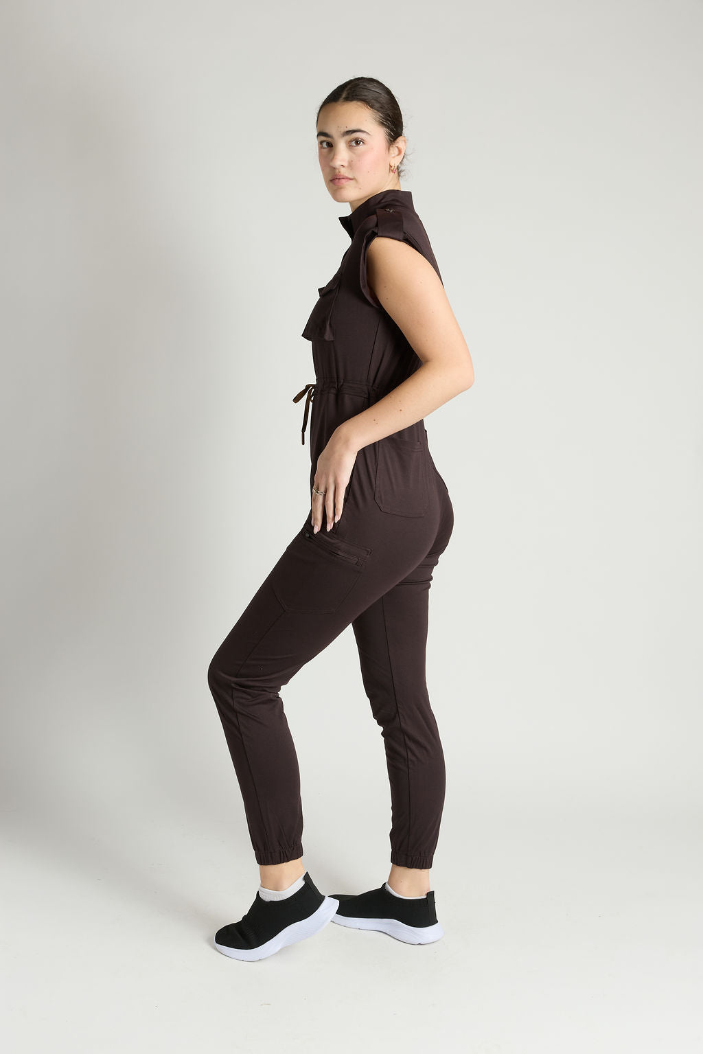 Zuri Six Pocket Scrub Jumpsuit
