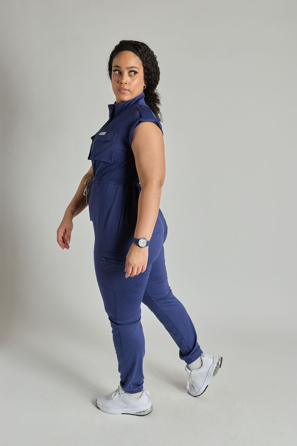 Zuri Six Pocket Scrub Jumpsuit