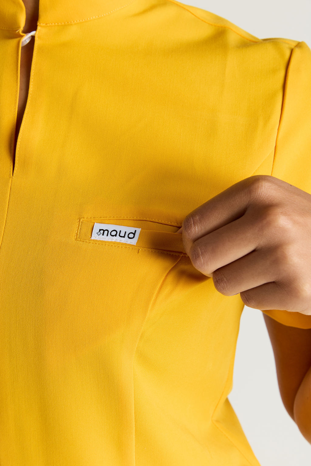 Azora Three Pocket Mandarin Collar Scrub Top