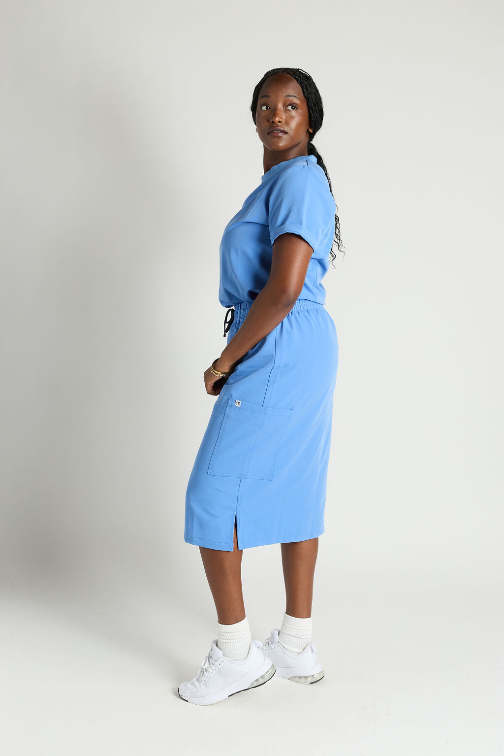 Elise Two Pocket Crew Neck Scrub Set