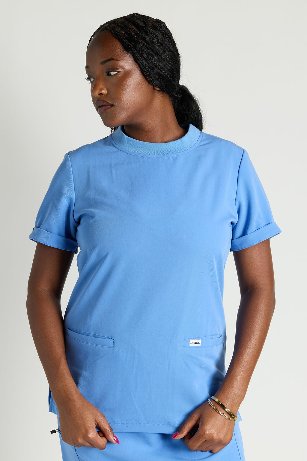Elise Two Pocket Crew Neck Scrub Set