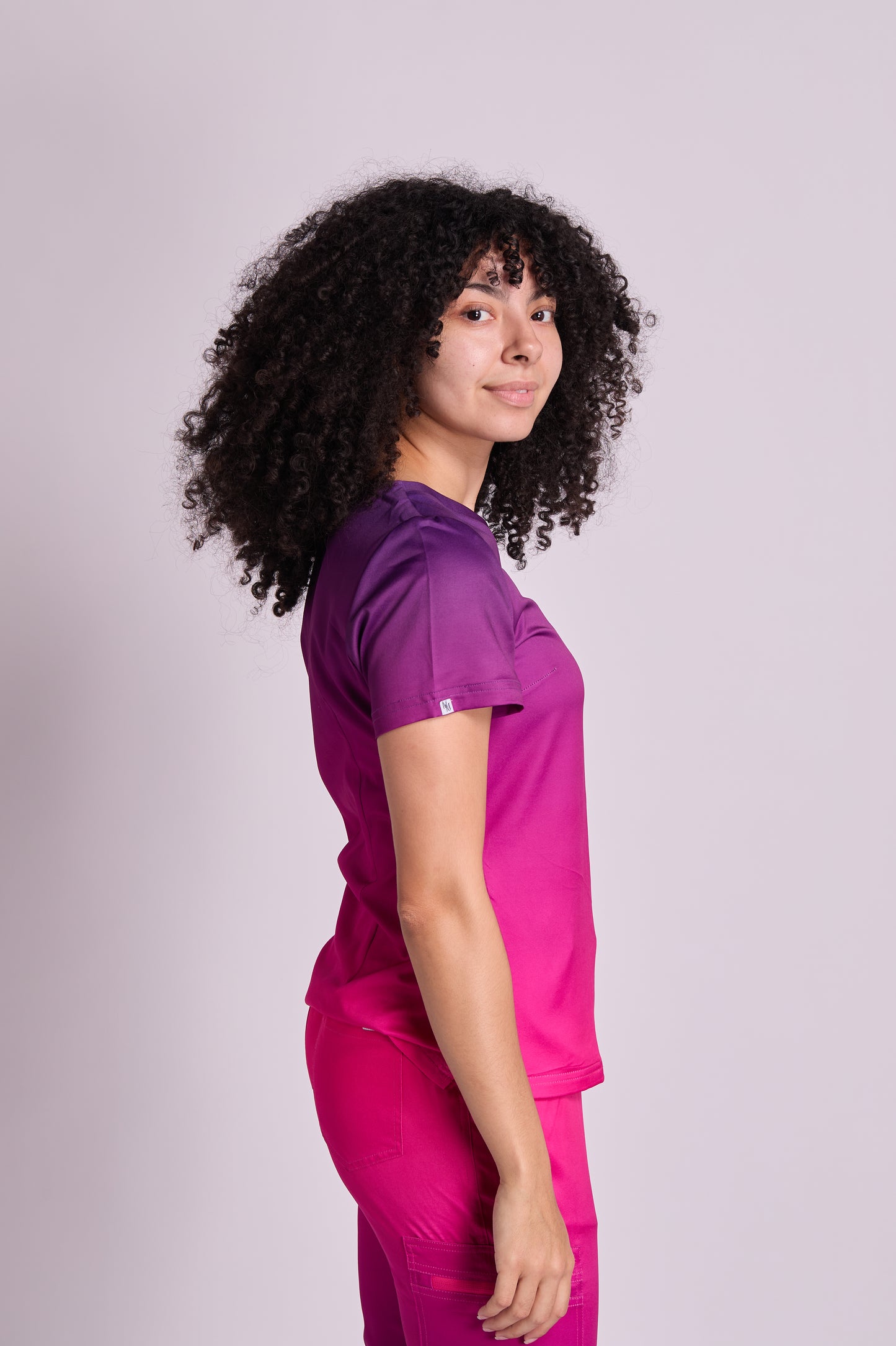 Mary K Two Tone Three Pocket Scrub Top