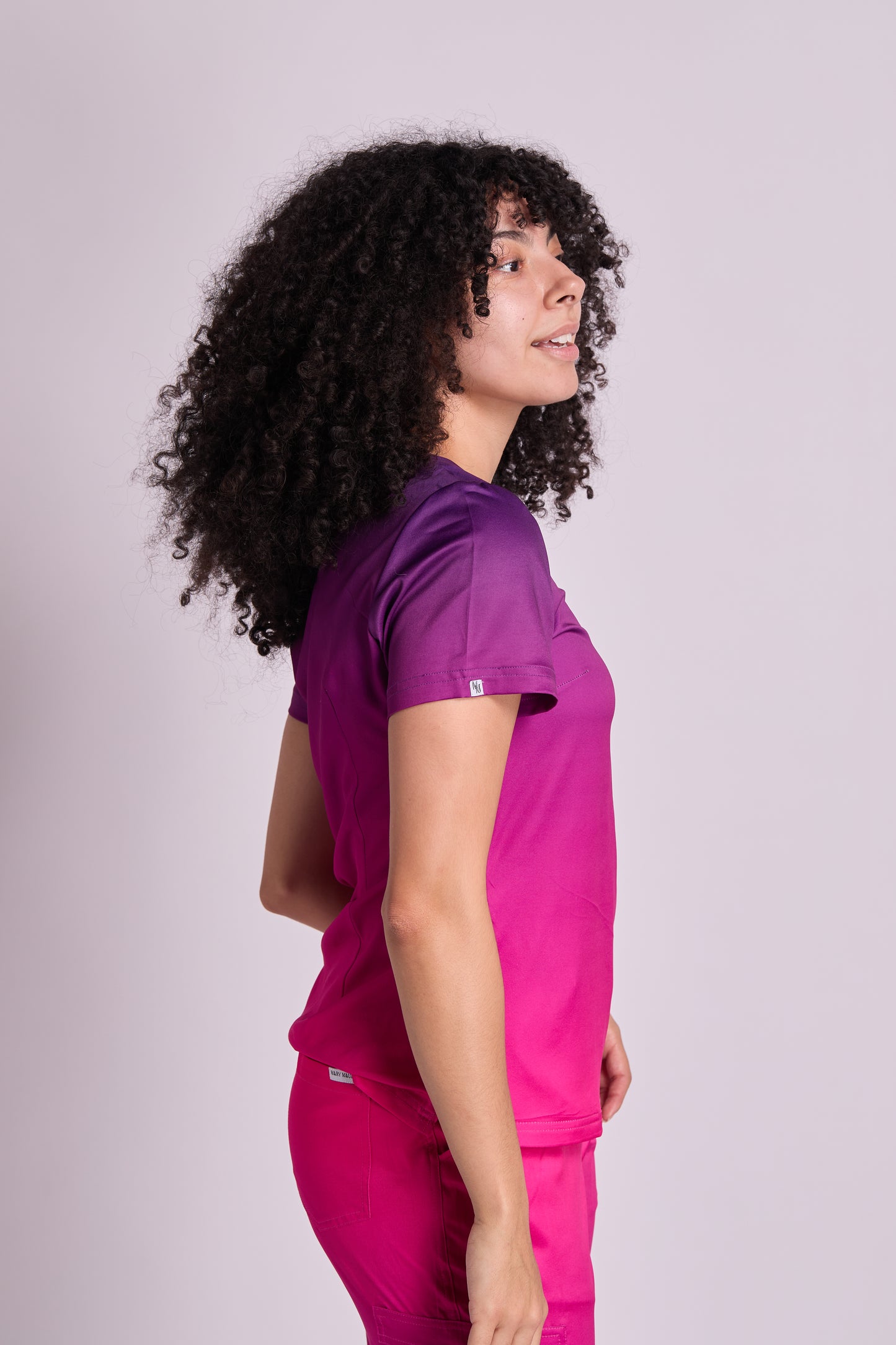 Mary K Two Tone Three Pocket Scrub Top