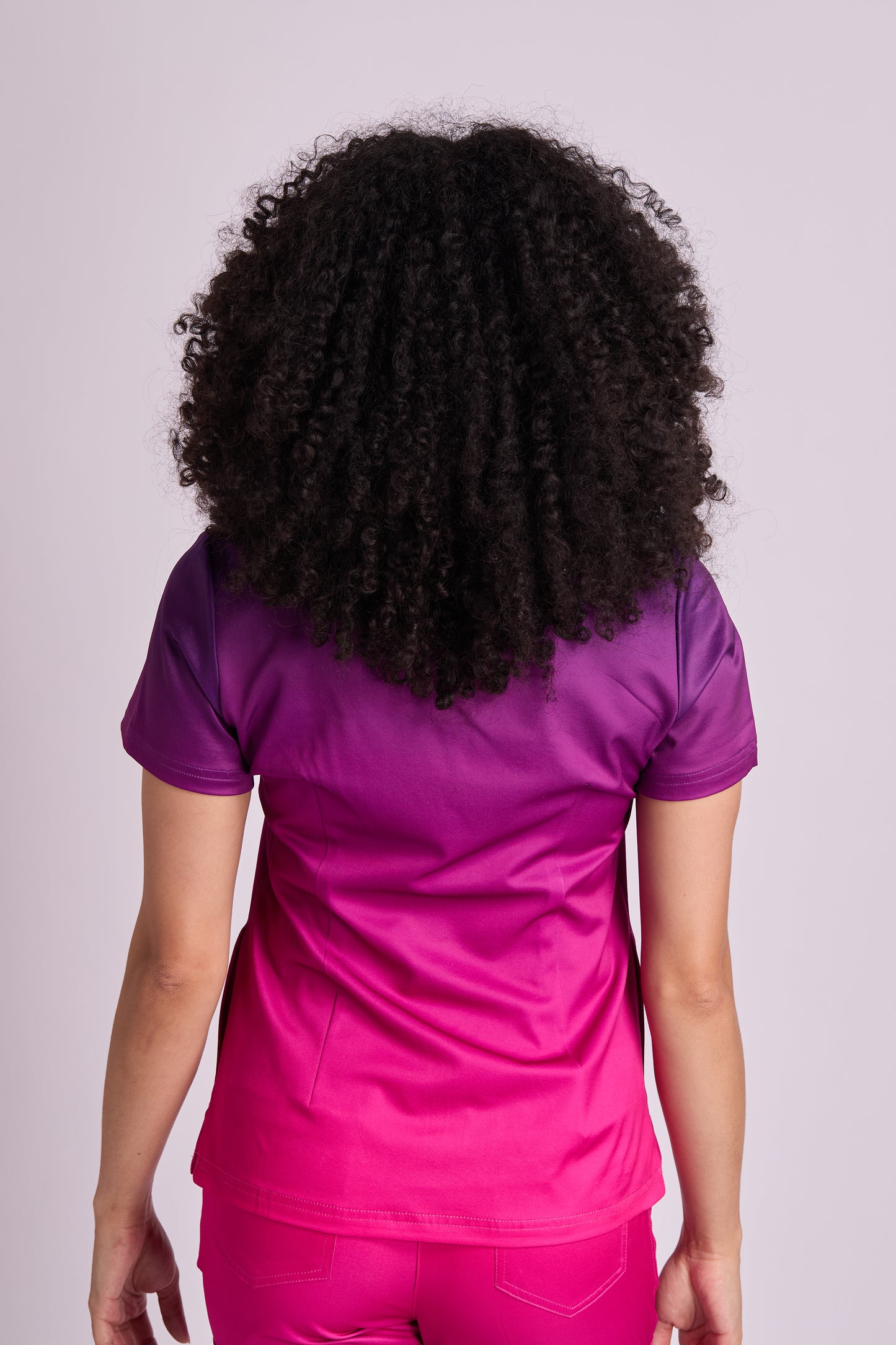 Mary K Two Tone Three Pocket Scrub Top