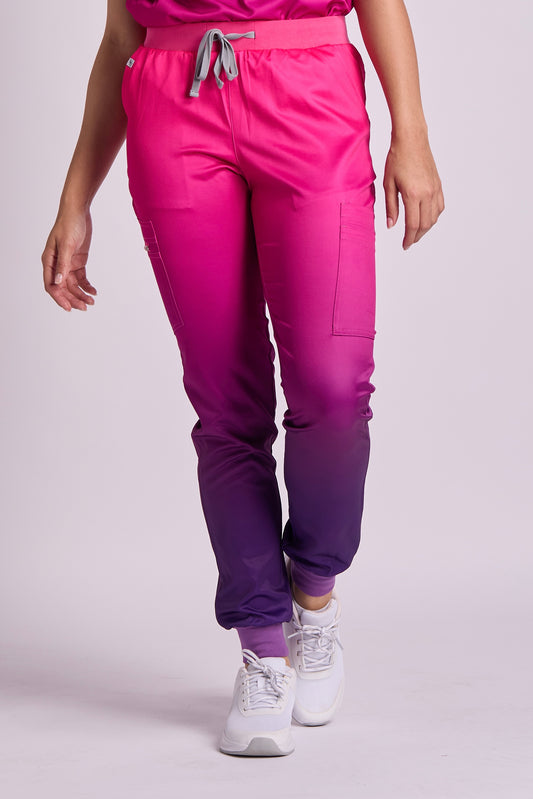 Mary K Two Tone Seven Pocket Jogger Scrub Pants