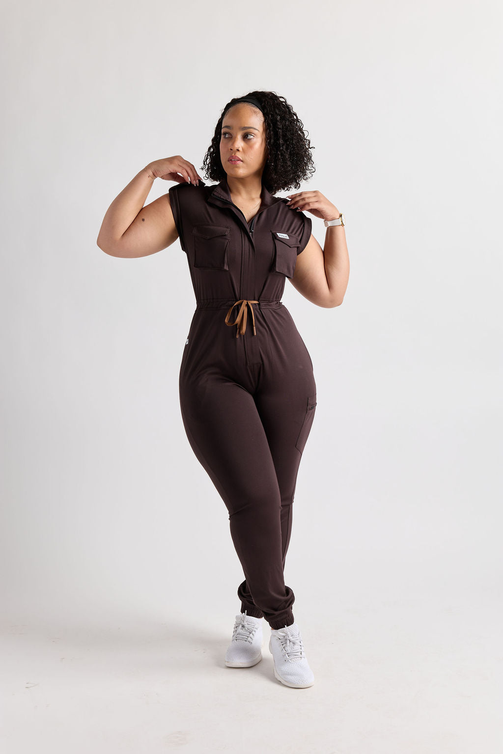 Zuri Six Pocket Scrub Jumpsuit