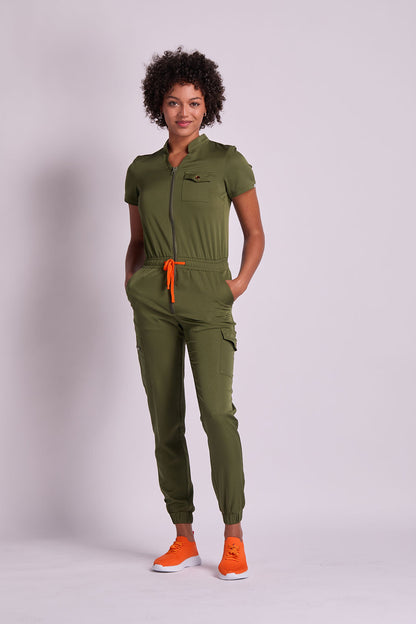 Leona Six Pocket Jumpsuit Scrub