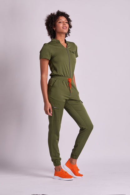 Leona Six Pocket Jumpsuit Scrub