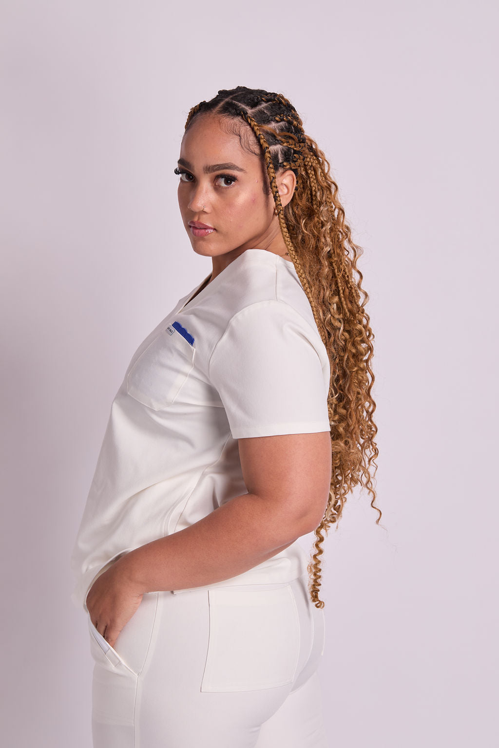 Yara Three Pocket Scrub Top