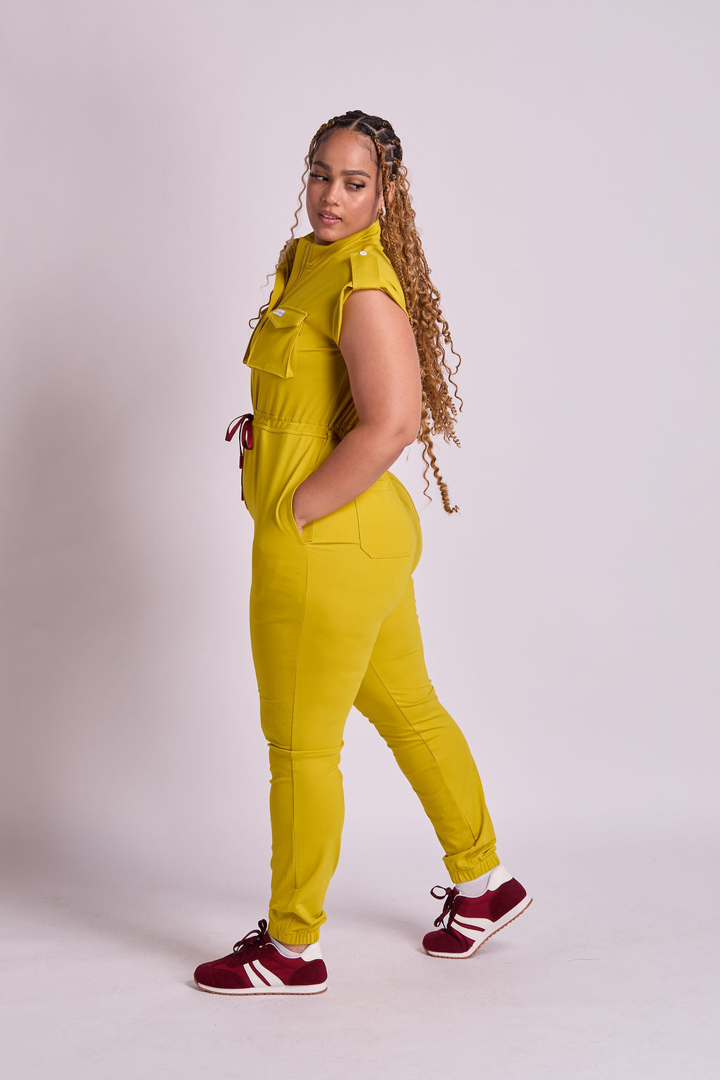 Zuri Six Pocket Scrub Jumpsuit