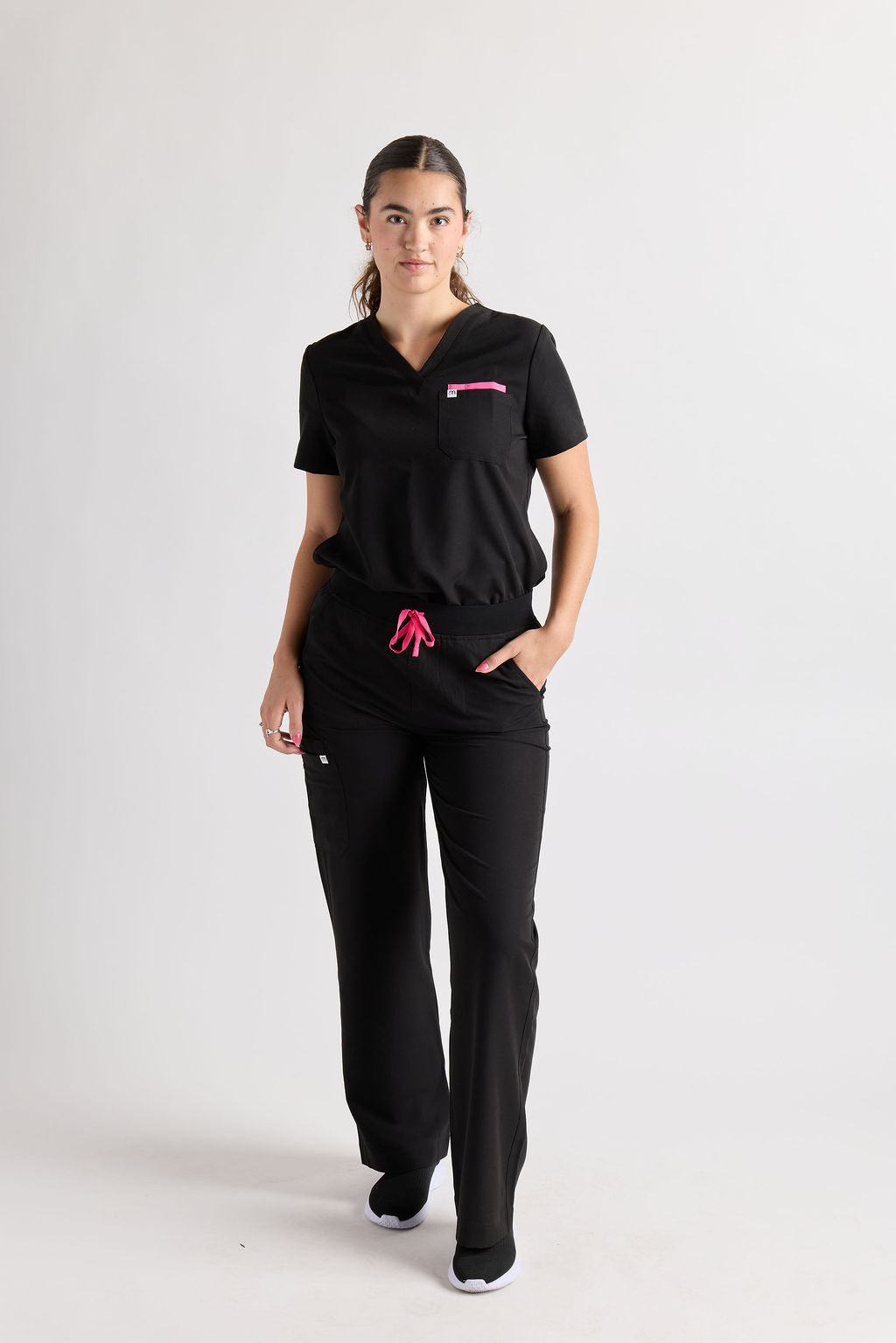 Yara Five Pocket Wide Leg Scrub Pants