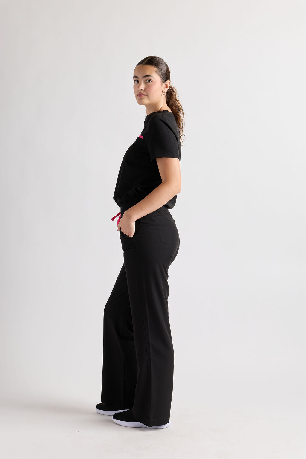 Yara Five Pocket Wide Leg Scrub Pants