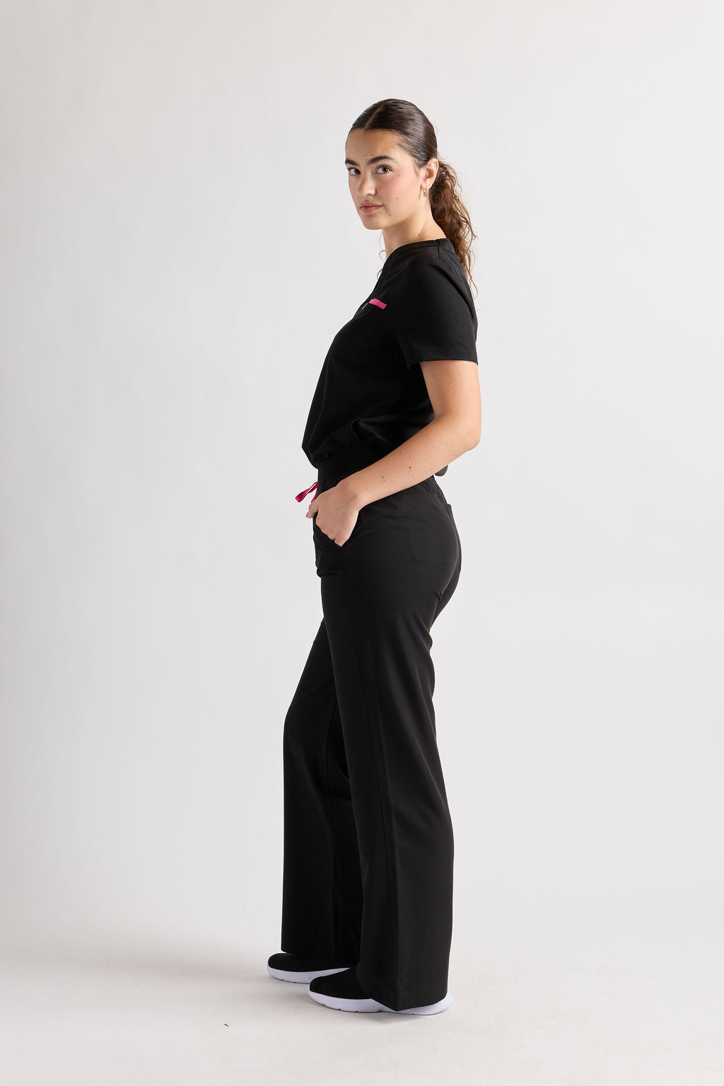 Yara Five Pocket Wide Leg Scrub Pants