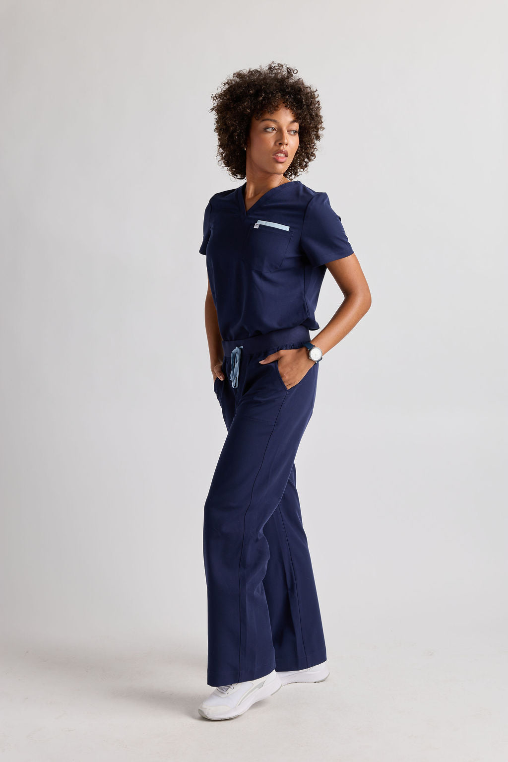Yara Five Pocket Wide Leg Scrub Pants
