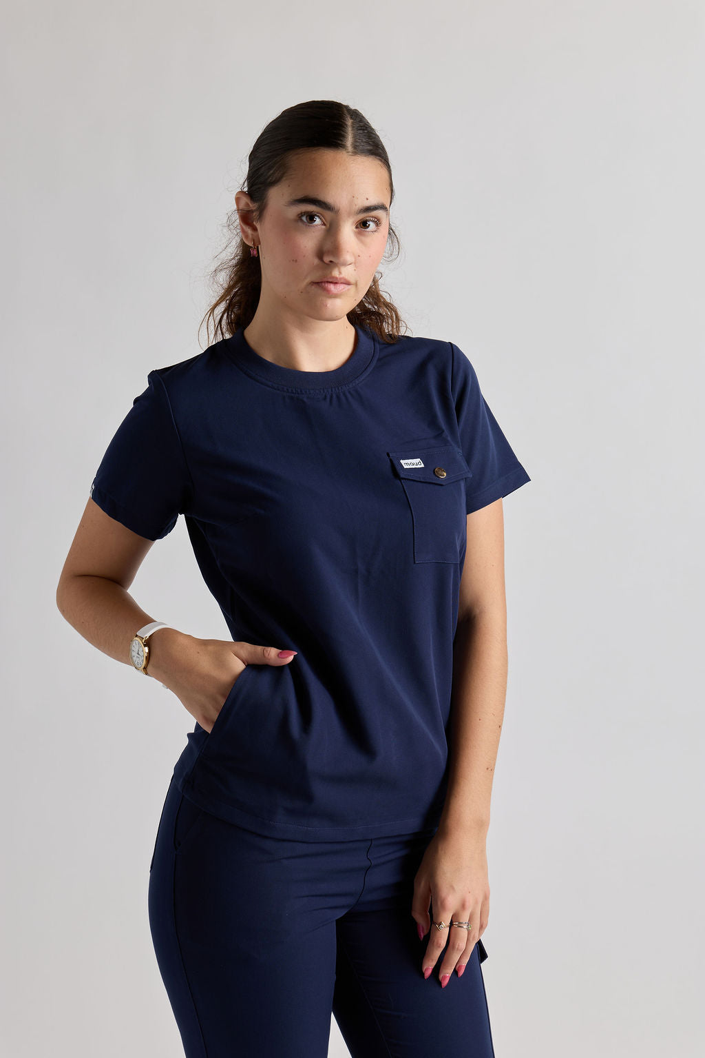 Mary K Three Pocket Scrub Top