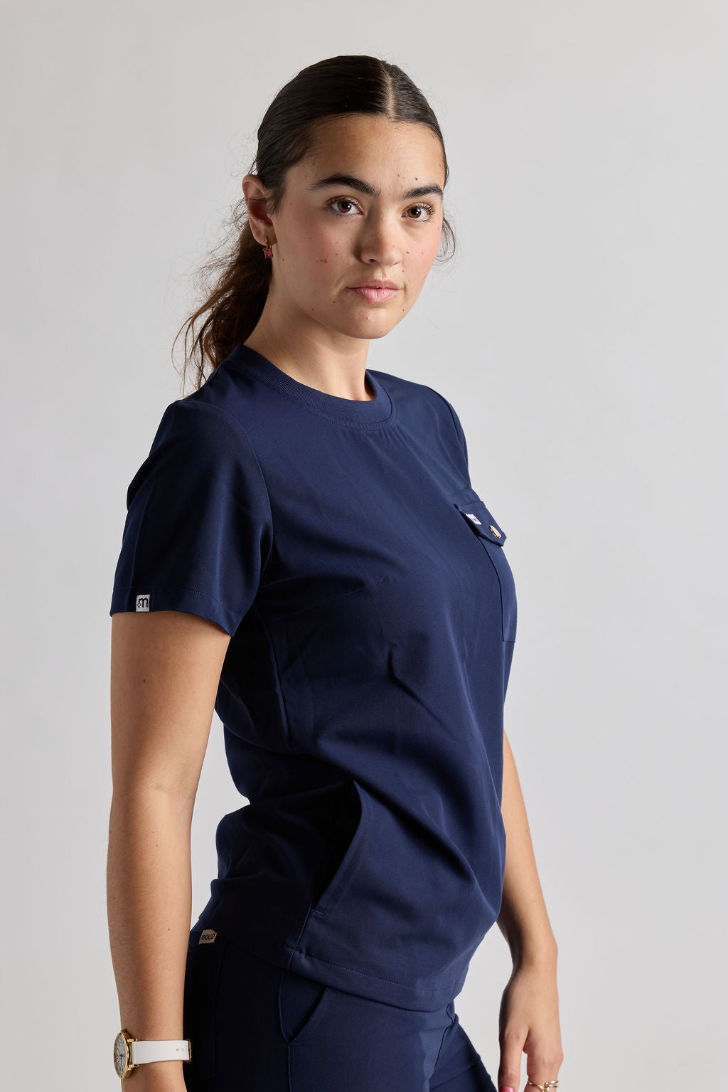 Mary K Three Pocket Scrub Top