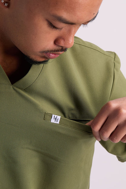 Maud C One Pocket Scrub Top