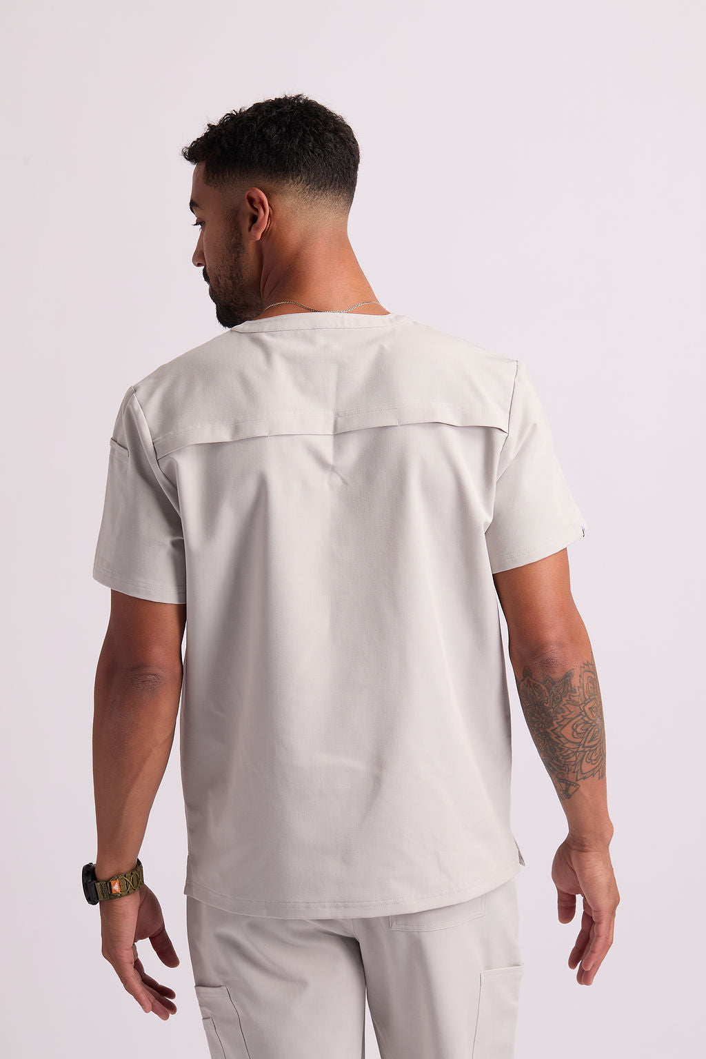 Maud K Button Two Pocket Scrub Top