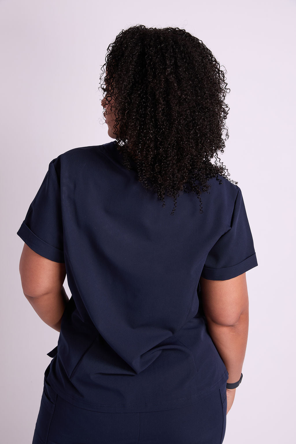 Elise Two Pocket Crew Neck Scrub Top