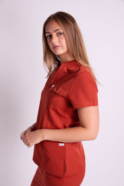 Yara Four Pocket V Neck Scrub Top