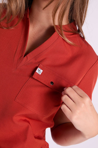 Yara Four Pocket V Neck Scrub Top