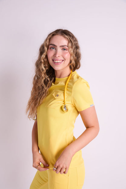 Mary K Three Pocket Scrub Top