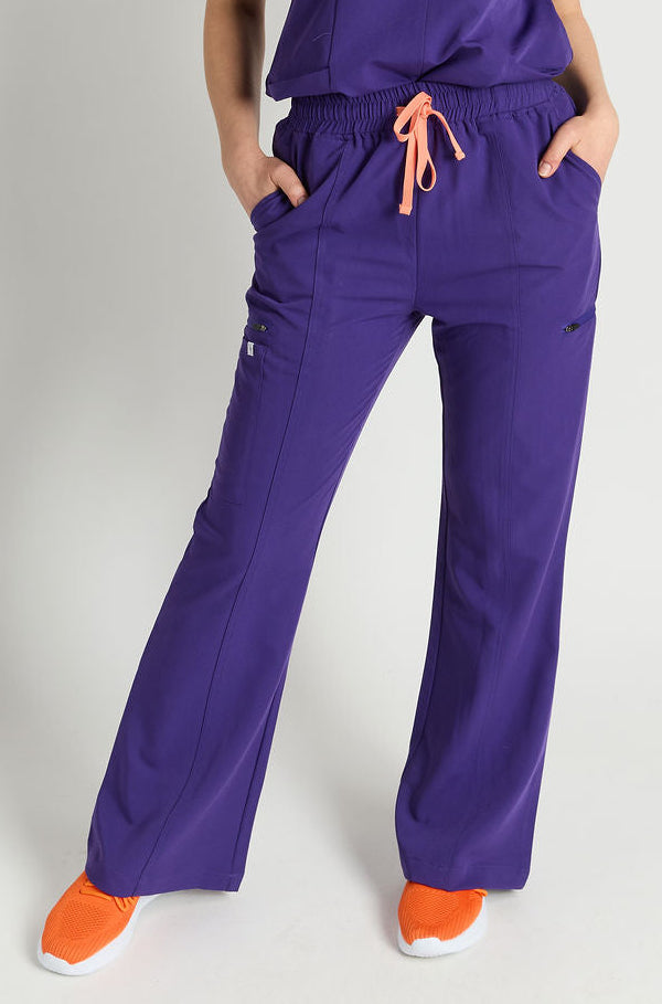 Azora Seven Pocket Boot Cut Scrub Pants