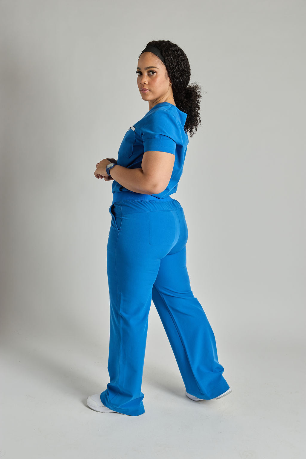 Yara Five Pocket Wide Leg Scrub Pants