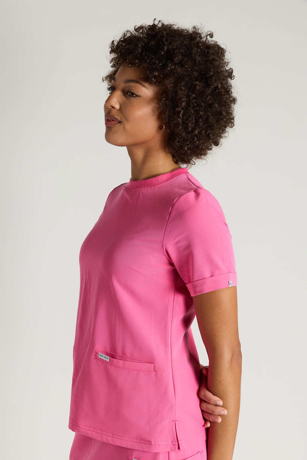 Elise Two Pocket Crew Neck Scrub Top