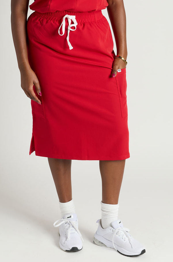 Azora Three Pocket Mandarin Collar Scrub Top